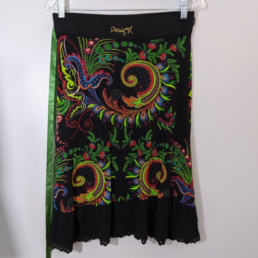 Colorful Midi Desigual Skirt M